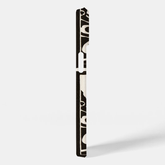 ELEGANT BLACK WHITE PEACOCK RED RUBY GEM MONOGRAM Case-Mate iPhone CASE (Achterkant / Rechts)