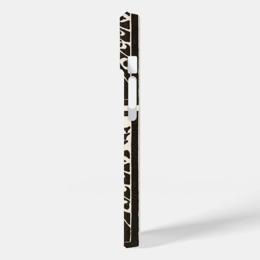 ELEGANT BLACK WHITE PEACOCK RED RUBY GEM MONOGRAM Case-Mate iPhone CASE (Achterkant / Links)