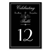 Elegant Black & White Personalized Weddenschap Kaart (Achterkant)