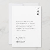 Elegant Black White Photo Overlay Text Wedding Bedankkaart (Achterkant)