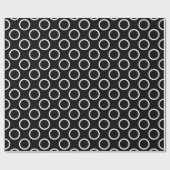 Elegant Black & White Polka Dot Pattern Cadeaupapier (Vlak)