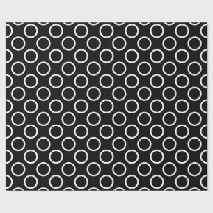 Elegant Black & White Polka Dot Pattern Cadeaupapier