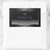 Elegant Black White Product Labels Blue Lijst Logo (Tas)