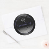 Elegant Black White Product Labels Blue Lijst Logo (Envelop)