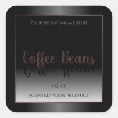 Elegant Black White Product Labels Bourgogne Lijst (Voorkant)