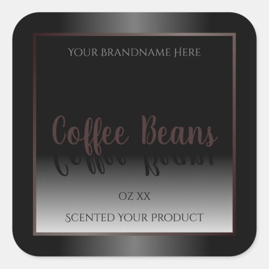 Elegant Black White Product Labels Bourgogne Lijst (Voorkant)