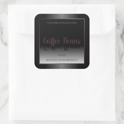 Elegant Black White Product Labels Bourgogne Lijst (Tas)