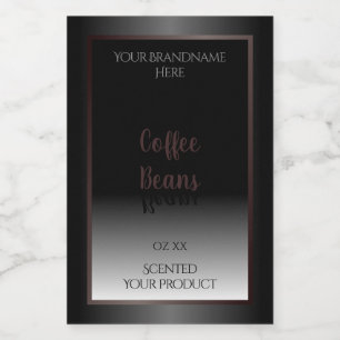 Elegant Black White Product Labels Bourgogne Lijst Voedselcontainer Etiket