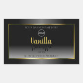 Elegant Black White Product Labels Gold Lijst Logo (Voorkant)
