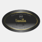 Elegant Black White Product Labels Gold Lijst Logo (Voorkant)