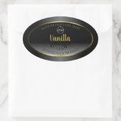 Elegant Black White Product Labels Gold Lijst Logo (Tas)