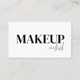 Elegant black &white QR Code makeup artist  Visitekaartje