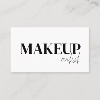 Elegant black &white QR Code makeup artist  Visitekaartje