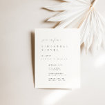 Elegant Black & White Rehearsal Dinner Invitation Kaart<br><div class="desc">Het ontwerp is voorzien van een handgeschreven lettertype en een modern, minimalistisch ontwerp. Ontworpen om te coördineren met voor het Collectie van de Uitnodiging van de Weddenschap "SERENA". Klik op "Personaliseren" als je details wilt wijzigen. Om de tekst te verplaatsen of de grootte, de doopvont, of de kleur te veranderen,...</div>