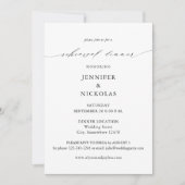 Elegant Black & White Rehearsal Dinner Kaart (Voorkant)