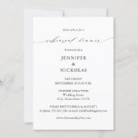 Elegant Black & White Rehearsal Dinner Kaart<br><div class="desc">Bereid uw gasten voor op de geweldige bruiloft met uw Elegant Black & White Rehearsal Dinner Invitations.</div>