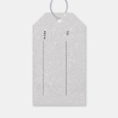 Elegant Black White Rhinestones Winter Kerstmis Cadeaulabel (Achterkant)