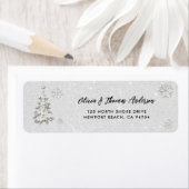 Elegant Black White Rhinestones Winter Kerstmis Etiket (Insitu)