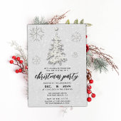 Elegant Black White Rhinestones Winter Kerstmis Kaart