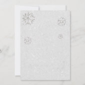 Elegant Black White Rhinestones Winter Kerstmis Kaart (Achterkant)