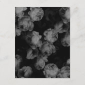 Elegant Black & White Roses Wedding Kaarten invoeg (Achterkant)