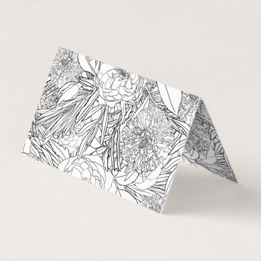 Elegant Black White Rozen en Marigold Flowers Visitekaartje (Achterkant)