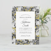 Elegant Black White Rozen op Gold Vrijgezellenfees Kaart (Staand voorkant)