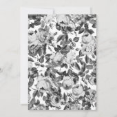 Elegant Black White Rozen Vrijgezellenfeest Kaart (Achterkant)