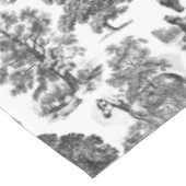 Elegant Black White Rustic Horses Toile Tafelkleed (Gekanteld)