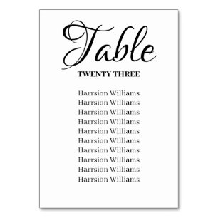 Elegant Black White script aangepaste tekst Wedden Kaart