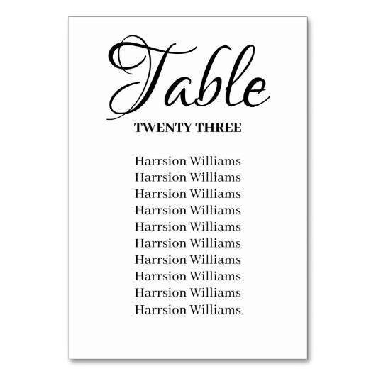 Elegant Black White script aangepaste tekst Wedden Kaart (Achterkant)