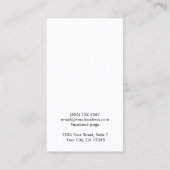 Elegant Black White Script Earning Display Card Visitekaartje (Achterkant)