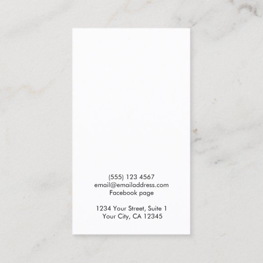 Elegant Black White Script Earning Display Card Visitekaartje (Achterkant)