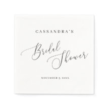 Elegant Black White Script Simple Vrijgezellenfees