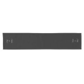 Elegant Black White Script Wedding Table Runner Korte Tafelloper (Horizontaal)