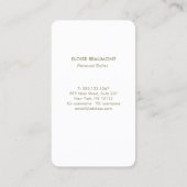 Elegant Black White Seashell Butterfly Visitekaartje (Achterkant)