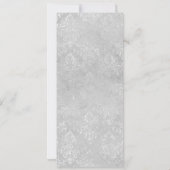 ELEGANT Black white Silver bouquet floral WEDDING Kaart (Achterkant)