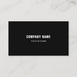 Elegant Black White Simple Company Professional Visitekaartje