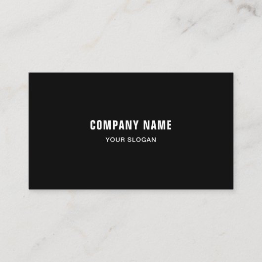 Elegant Black White Simple Company Professional Visitekaartje (Voorkant)