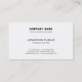 Elegant Black White Simple Corporate Sjabloon Visitekaartje (Achterkant)