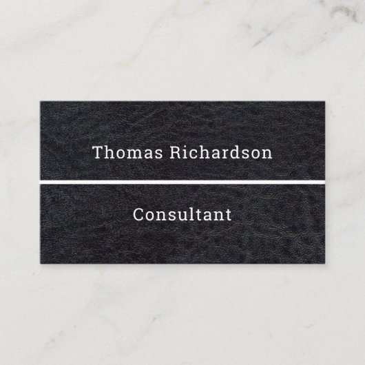 Elegant Black & White Simple Sjabloon Consultant Visitekaartje (Voorkant)