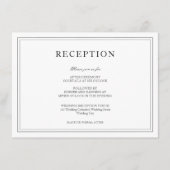 Elegant Black & White Simple Weddenschappen Recept Informatiekaartje (Voorkant)