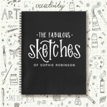 Elegant Black White Sketchbook