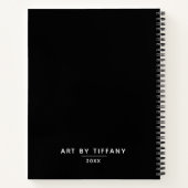 Elegant Black White Sketchbook Notitieboek (Achterkant)