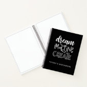 Elegant Black White Sketchbook Notitieboek (Binnen)