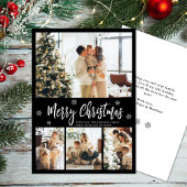 Elegant Black White Snowflake 4 FotoKerstmis