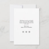 Elegant Black White Snowflake 4 FotoKerstmis (Achterkant)