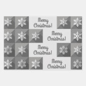 Elegant  Black White Snowflakes kerst Inpakpapier Vel (Voorkant 2)