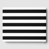 Elegant Black & White Stripe Wedding Gastenboek (Achterkant)