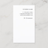 Elegant Black White Stripes Mode Consultant Visitekaartje (Achterkant)